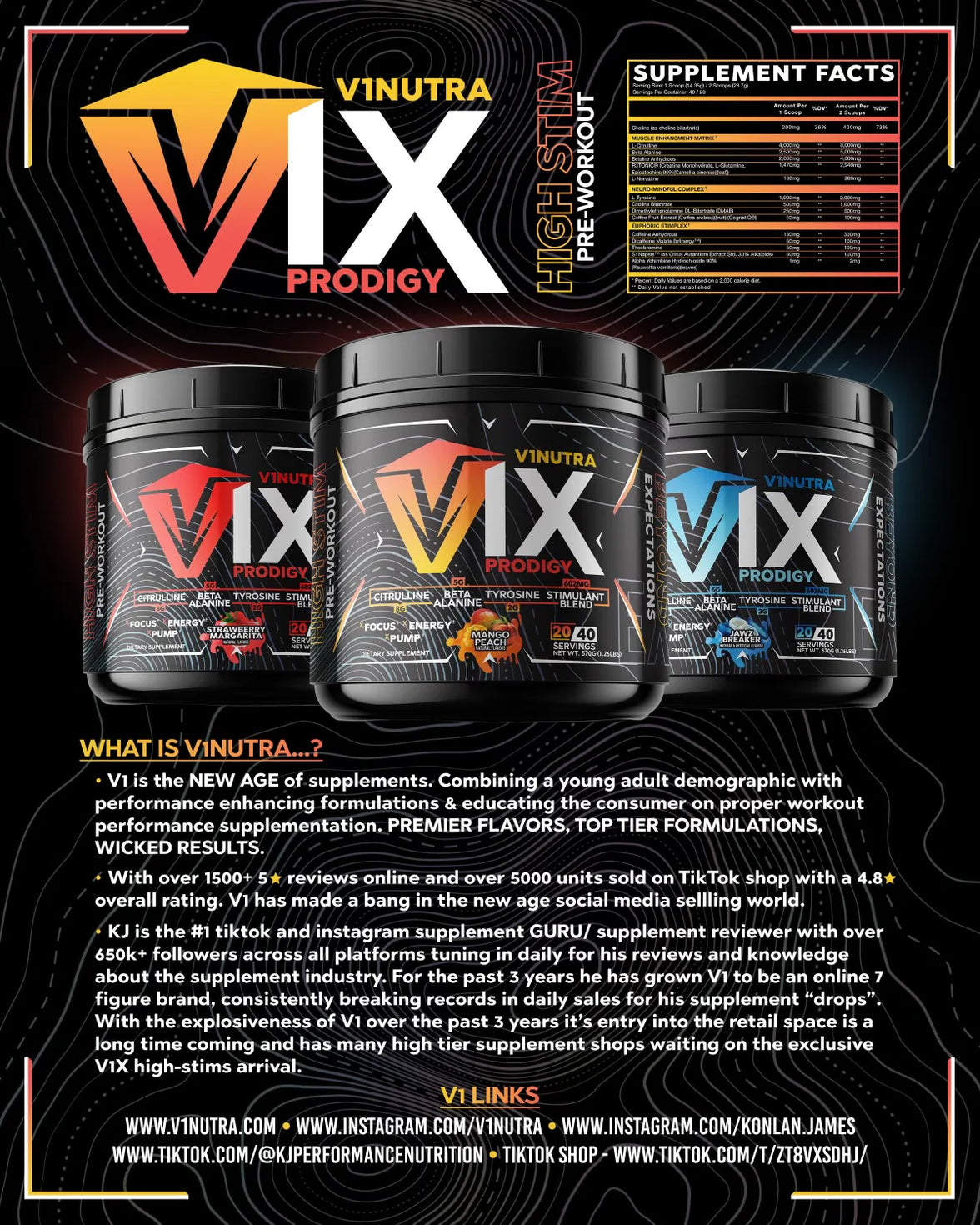 V1X Prodigy Pre-Workout