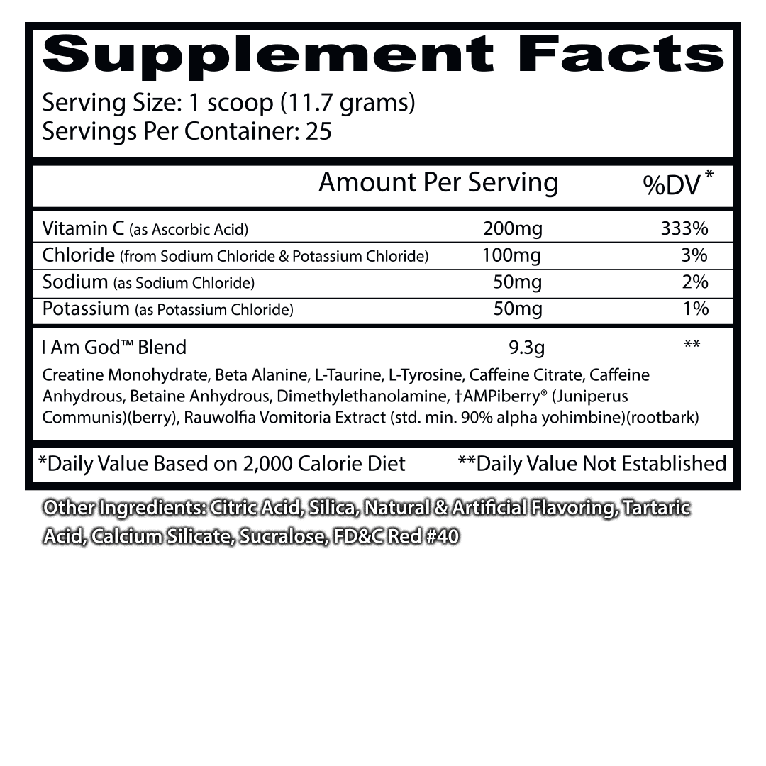 I Am God Pre-Workout