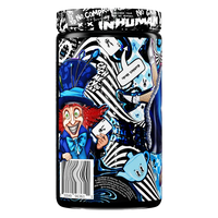 'After Dark' decorative container with cartoon characters and text on a white background