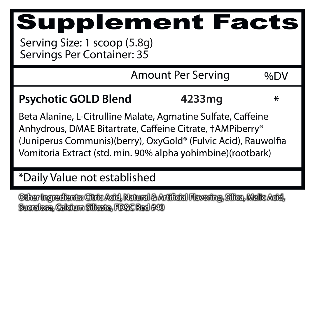 Psychotic Gold Pre-Workout
