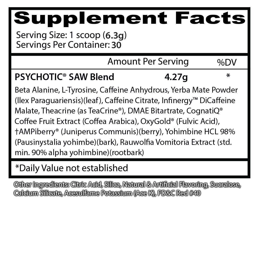 Psychotic SAW Pre-Workout
